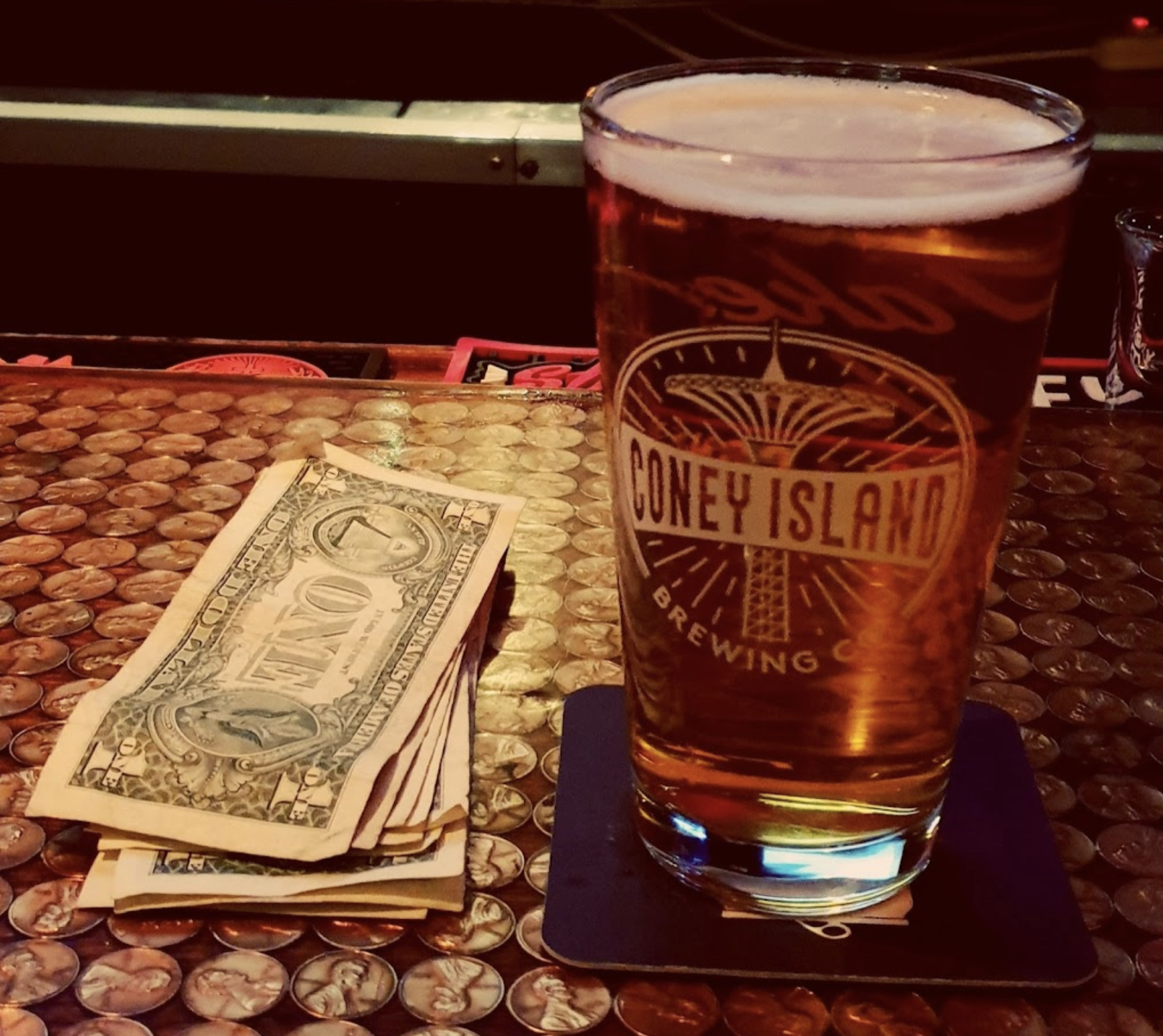 Beer on the Penny Bar at The Black Sheep